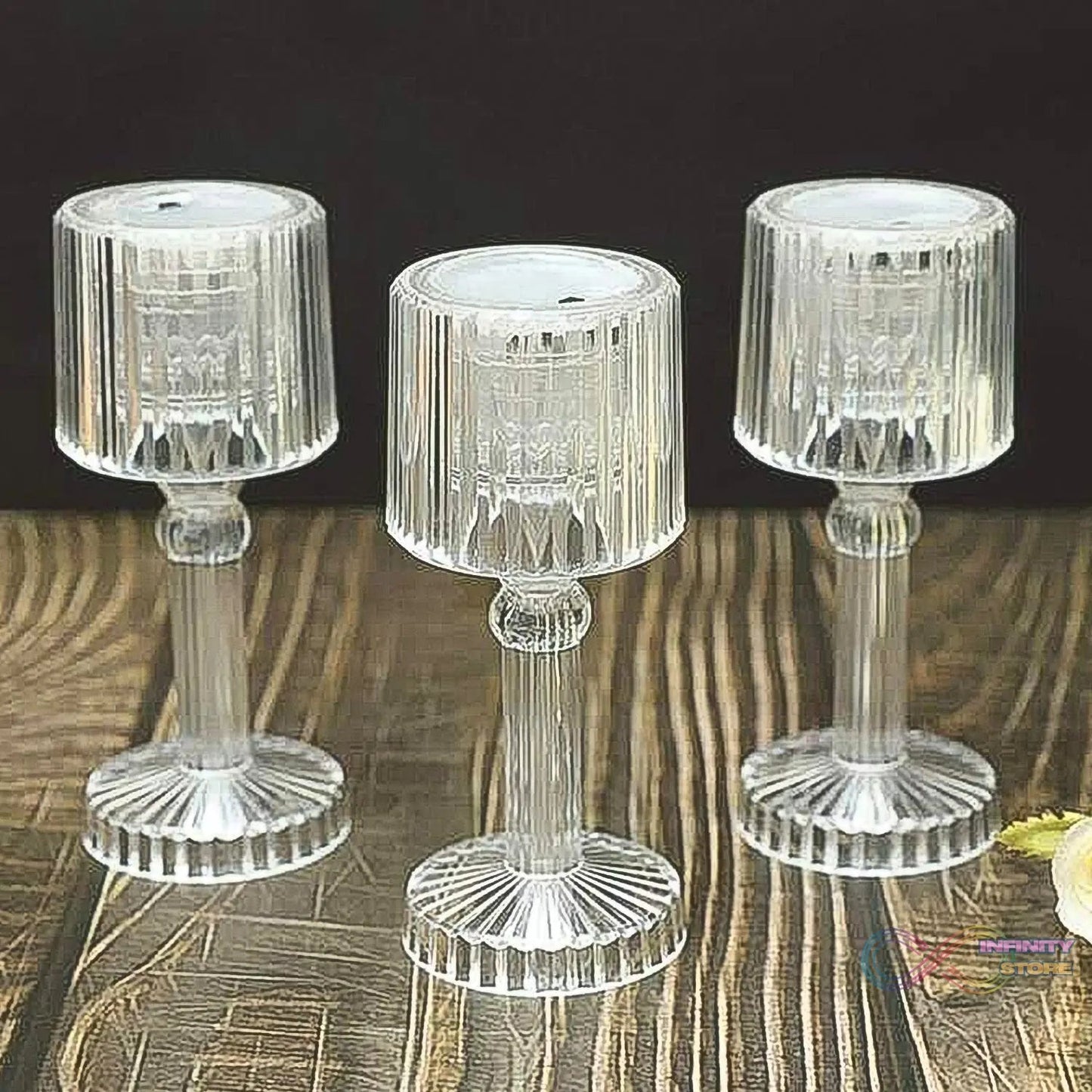 Mini Acrylic LED Desk Lamps Table Lamp Portable Crystal (1 Pc / Small) - infinityexculsivestore.com