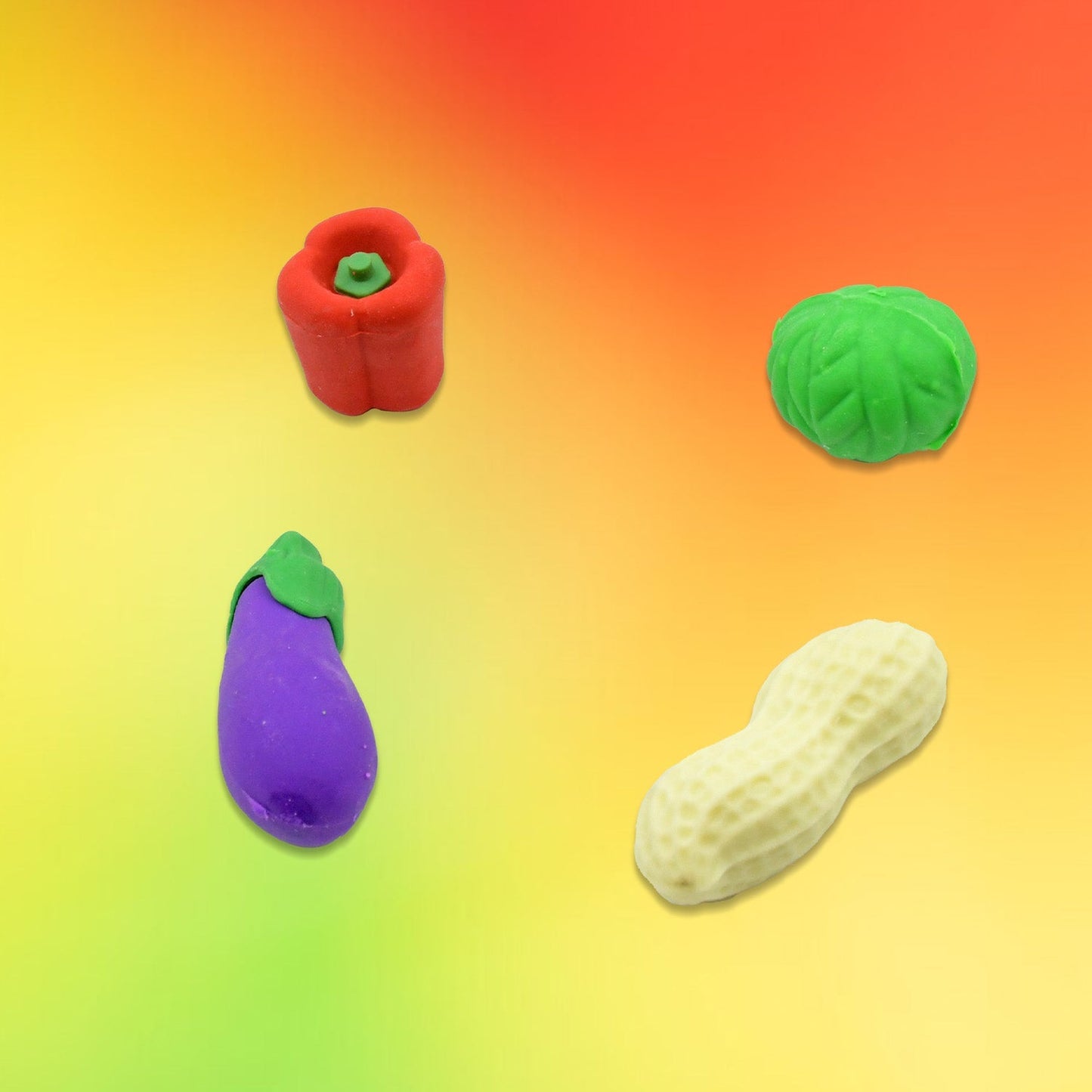Mini Cute Vegetable & Fruit Erasers (4 Pc): Pencil Rubbers for Kids - infinityexculsivestore.com