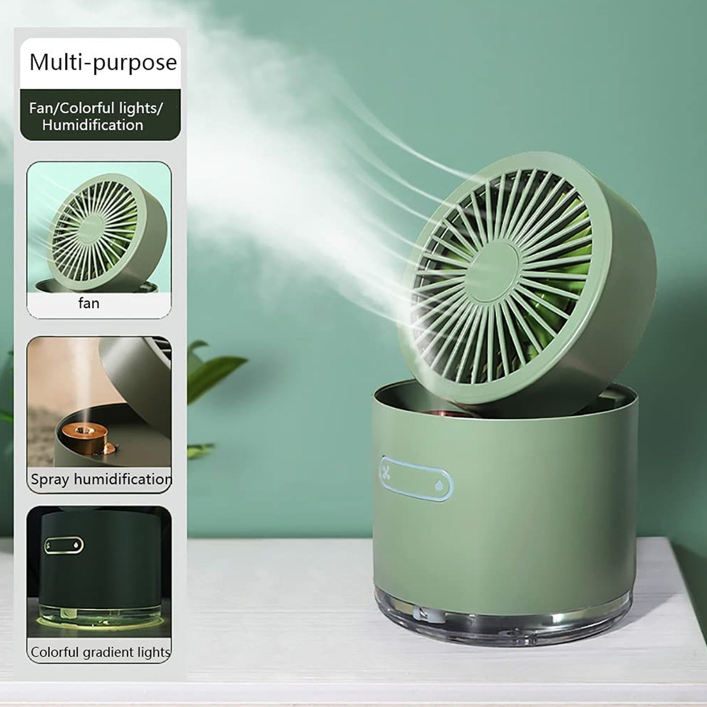 Mini Desktop Cooling Fan with Humidifier Spray - infinityexculsivestore.com