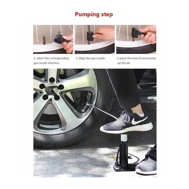 Mini Foot Pump Inflator For Bike and car - infinityexculsivestore.com