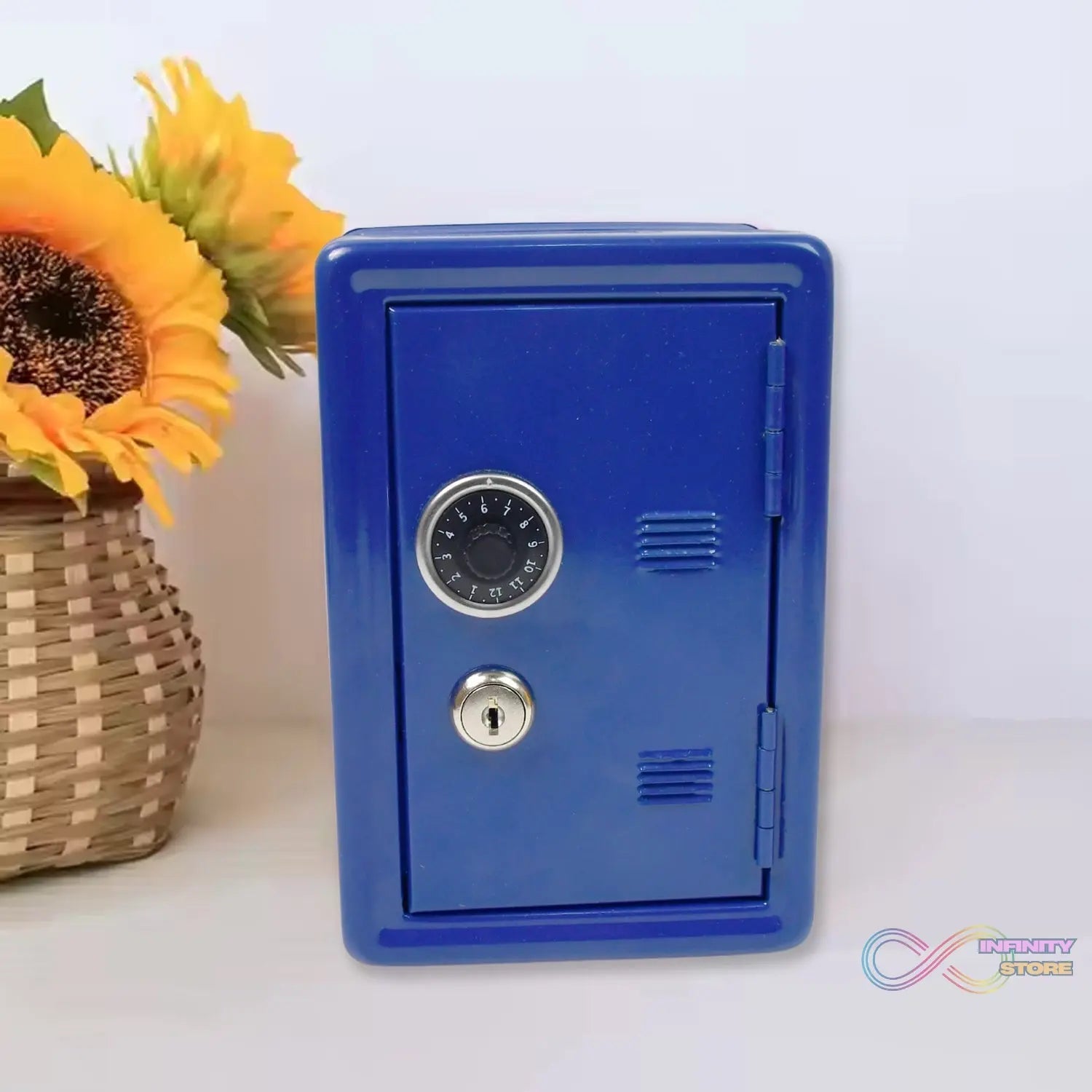 Mini Metal Cash Box, Safe Creative Piggy Bank with 2 Key (1 Pc) - infinityexculsivestore.com