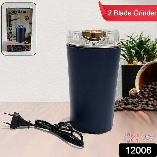 Mini Mixer, Small Blander, powerful Mini Grinder, Electric Coffee Bean Grinder Machine Portable Grinder for Home and Office 1.5L Capacity, 200w (2 Blade Grinder) - infinityexculsivestore.com