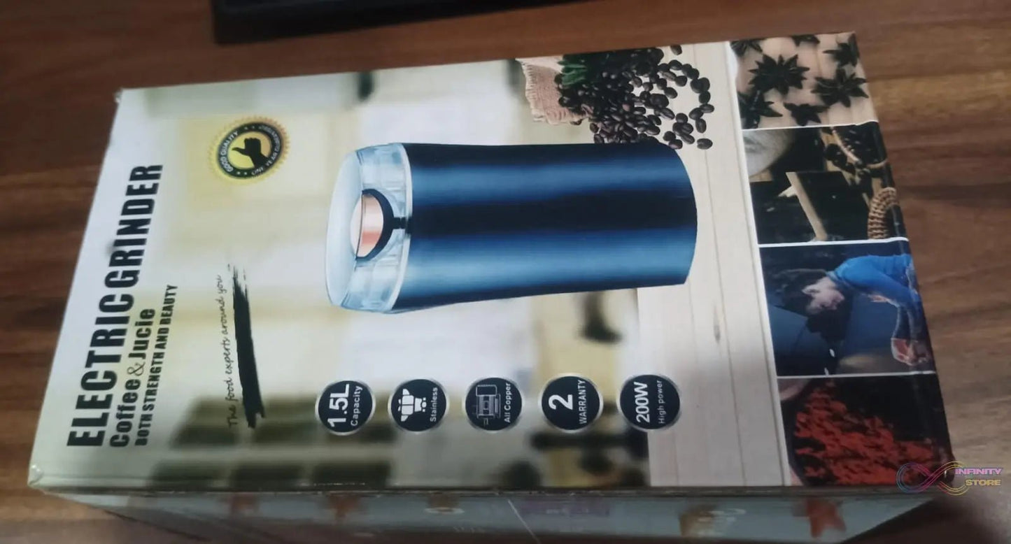 Mini Mixer, Small Blander, powerful Mini Grinder, Electric Coffee Bean Grinder Machine Portable Grinder for Home and Office 1.5L Capacity, 200w (2 Blade Grinder) - infinityexculsivestore.com