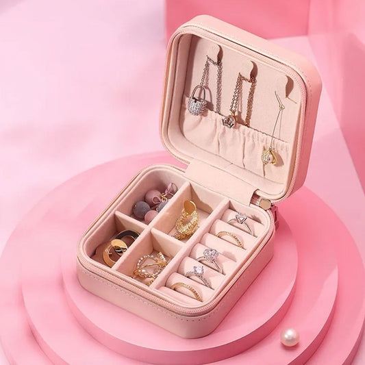 Mini PU Leather jewellery Box for Travel & Storage - infinityexculsivestore.com