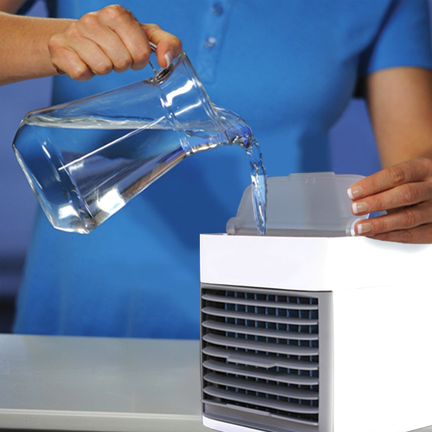 Mini Portable Air Cooler with LED Light & Water Fill - infinityexculsivestore.com