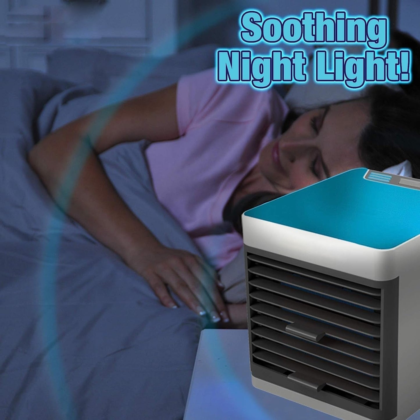 Mini Portable Air Cooler with LED Light & Water Fill - infinityexculsivestore.com