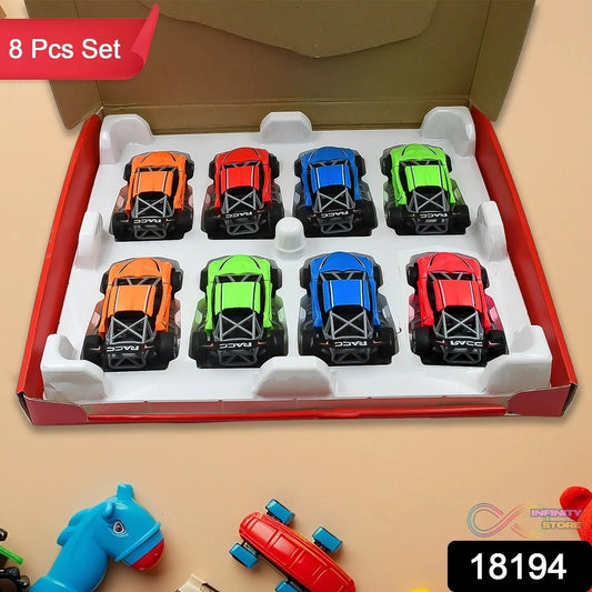 Mini Pull Back Racing Car Widely Used By Kids & Children (8 Pcs Set / Mix Color) - infinityexculsivestore.com