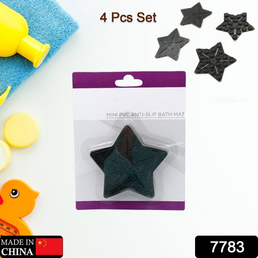 Mini Pvc Anti - Slip Bat Mat Non Slip Baby Bath Mats, Mini Child Safety Anti Slip Shower Mats Star Shaped for Kids (4 pc Set) - infinityexculsivestore.com
