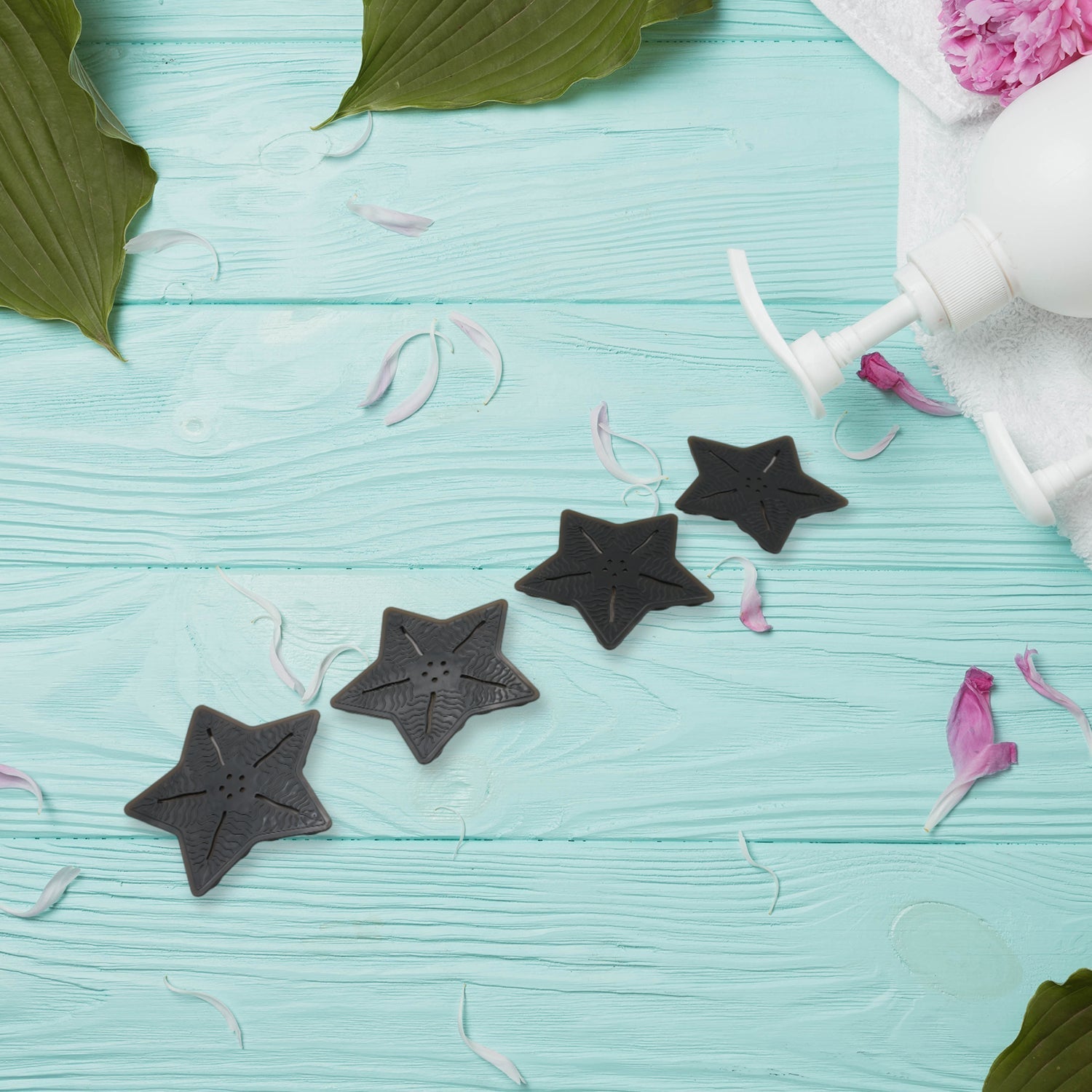 Mini Pvc Anti - Slip Bat Mat Non Slip Baby Bath Mats, Mini Child Safety Anti Slip Shower Mats Star Shaped for Kids (4 pc Set) - infinityexculsivestore.com