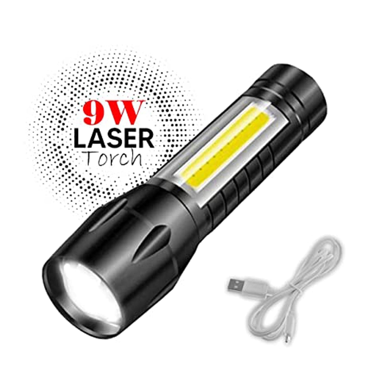 Mini Search Rechargeable LED Long Range Flashlight Emergency Light Torch - infinityexculsivestore.com