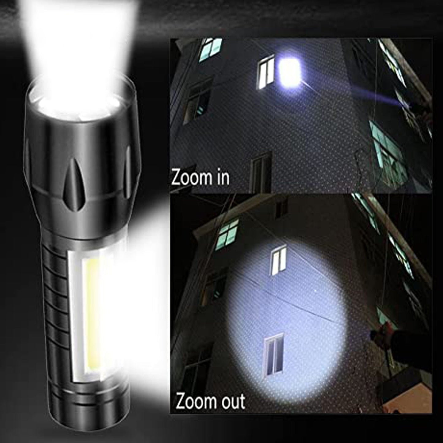 Mini Search Rechargeable LED Long Range Flashlight Emergency Light Torch - infinityexculsivestore.com