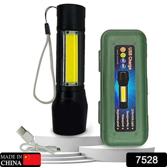 Mini Search Rechargeable LED Long Range Flashlight Emergency Light Torch - infinityexculsivestore.com