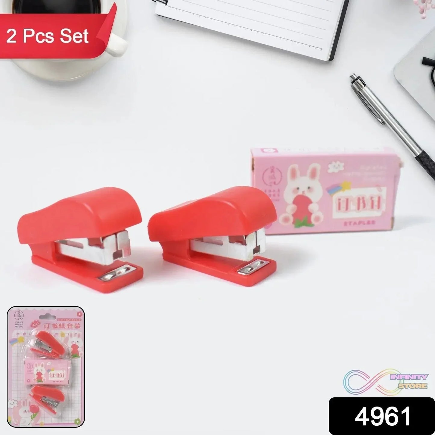 Mini Stapler with Staples / Pin Set (2 Pc) - infinityexculsivestore.com