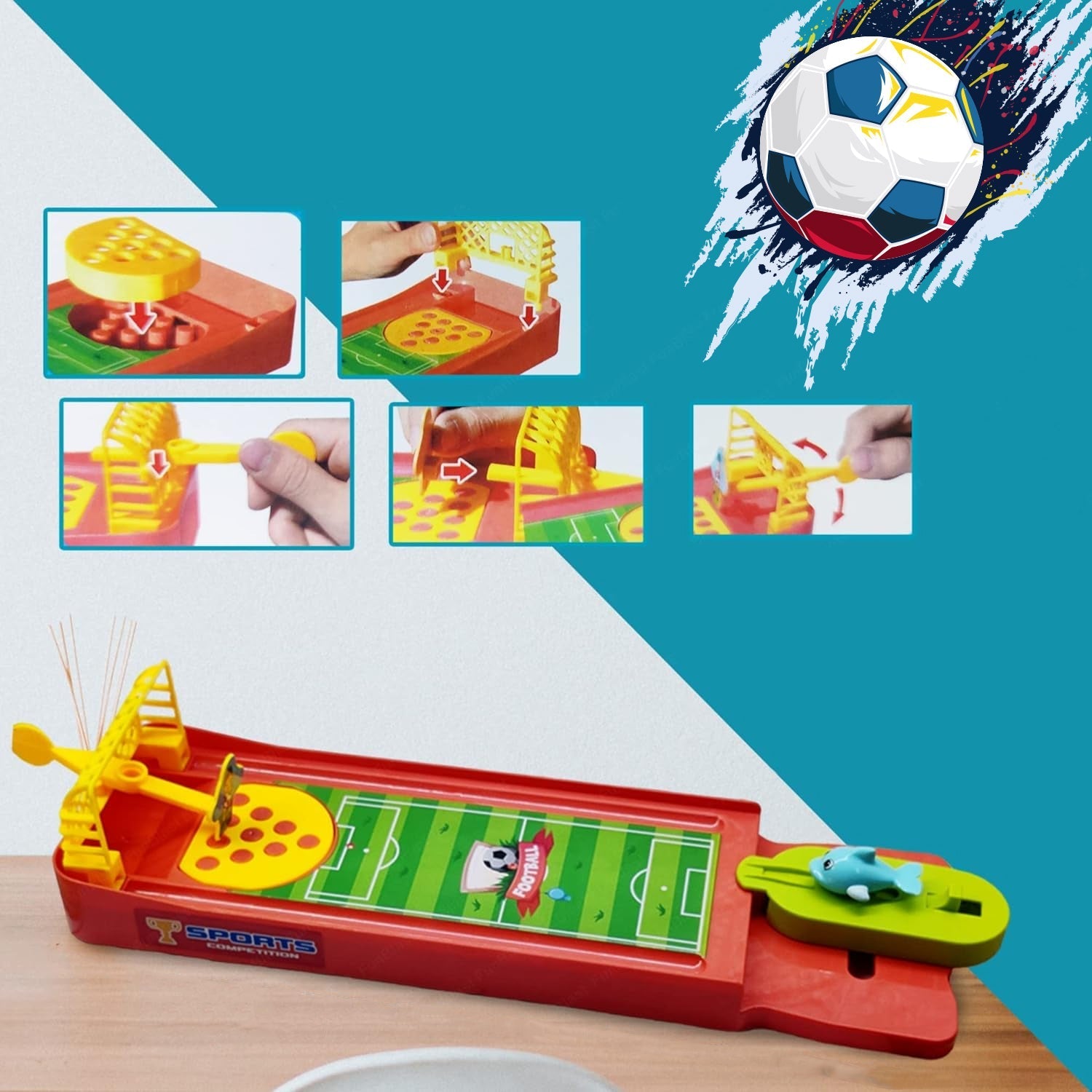 Mini Table Top Finger Football Game for Kids - Desktop Game for Kids & Adults, Fun Indoor Finger Bowling Game for Boys & Girls, Family Board Game - infinityexculsivestore.com
