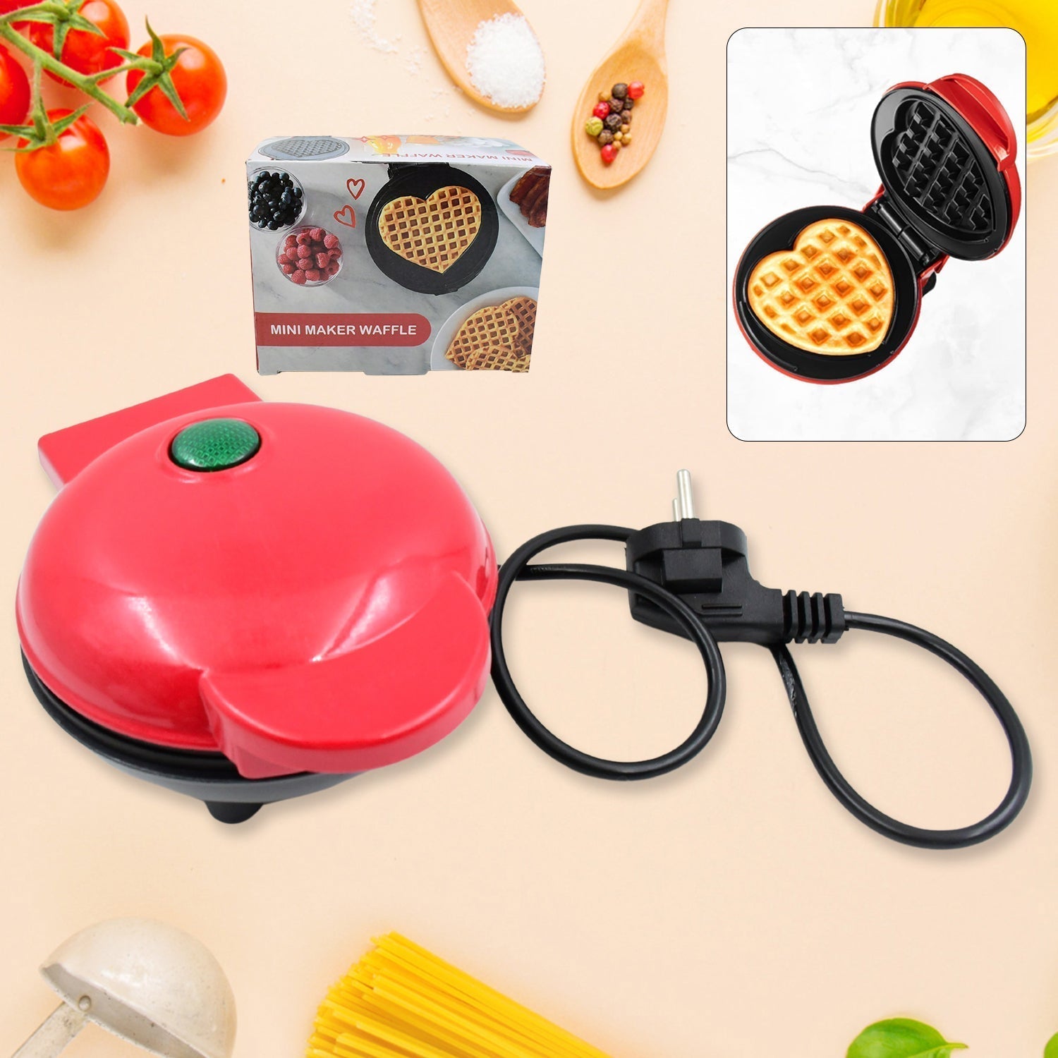 Mini Waffle Maker Machine Waffle Iron Home Appliances Kitchen Gift Easy To Clean, On - Stick Surfaces, Perfect Breakfast, Dessert, Sandwich, Cakes, Other Snacks Machine - infinityexculsivestore.com
