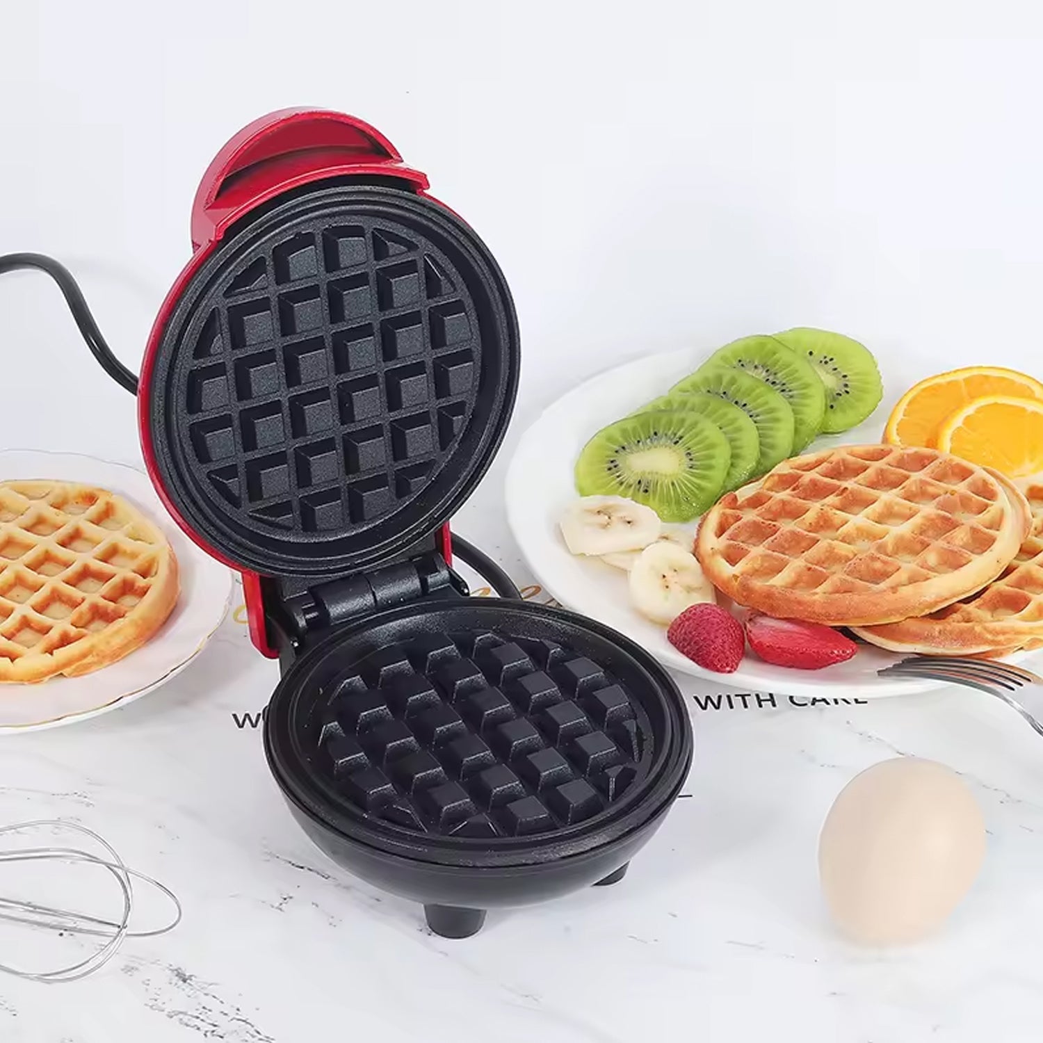 Mini Waffle Maker Machine Waffle Iron Home Appliances Kitchen Gift Easy To Clean, On - Stick Surfaces, Perfect Breakfast, Dessert, Sandwich, Cakes, Other Snacks Machine - infinityexculsivestore.com