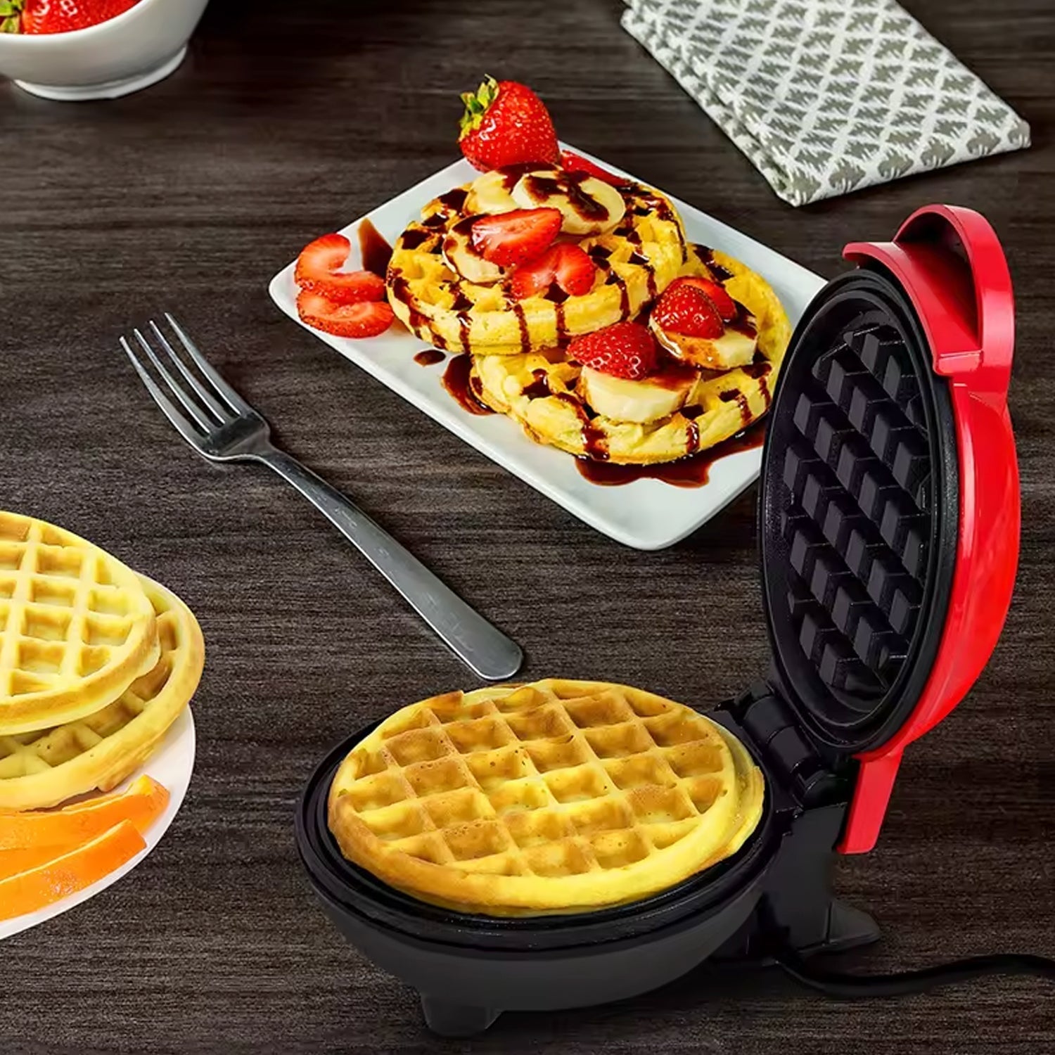 Mini Waffle Maker Machine Waffle Iron Home Appliances Kitchen Gift Easy To Clean, On - Stick Surfaces, Perfect Breakfast, Dessert, Sandwich, Cakes, Other Snacks Machine - infinityexculsivestore.com