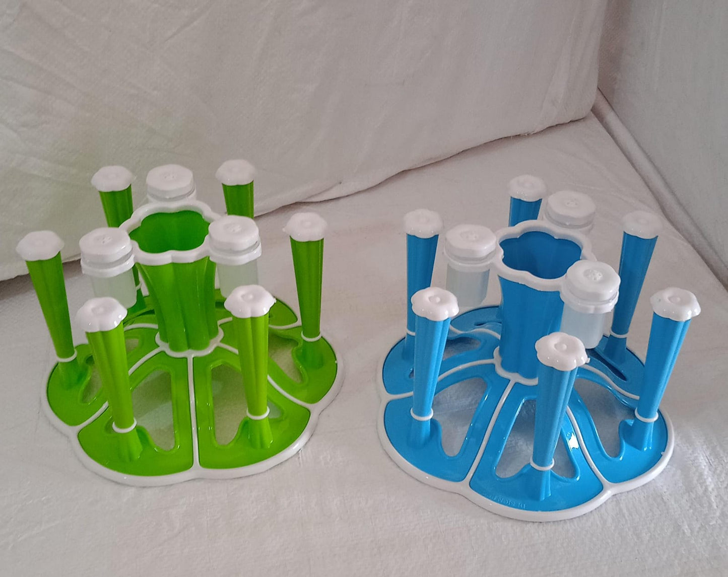 Miracle Plastic Glass Stand / Tumbler Holder / Glass Holder for Kitchen / Dining Table 6 Glasses Stand With 3 Pepper Salt (Moq : - 2 Pc) - infinityexculsivestore.com