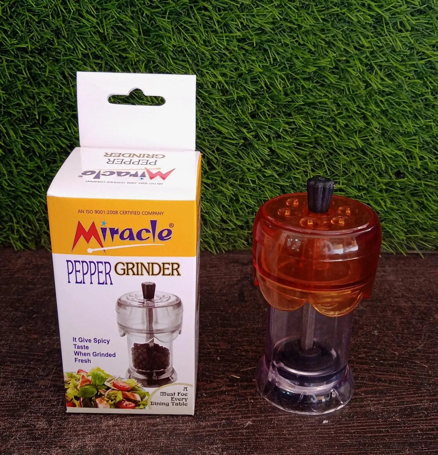 Miracle Transparent Plastic Salt and Pepper Grinder, Pepper Grinder Manual Pepper Grinding Tool, Pepper Crusher Grinder (1 Pc) - infinityexculsivestore.com
