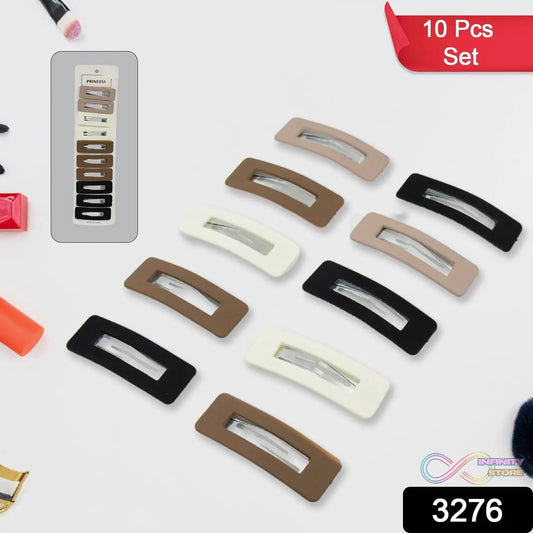 Miss Beauty 10pcs Cute Matte Multicolour & Design Hair Clip Set - infinityexculsivestore.com