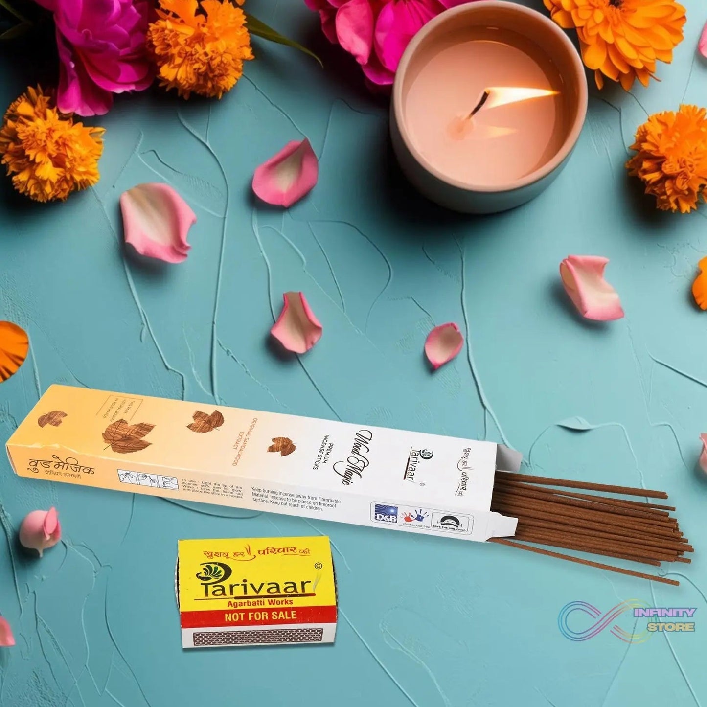 Mix Flavour Incense Sticks / Agarbatti (90 GM With Machis / Mix 1 Packet) - infinityexculsivestore.com