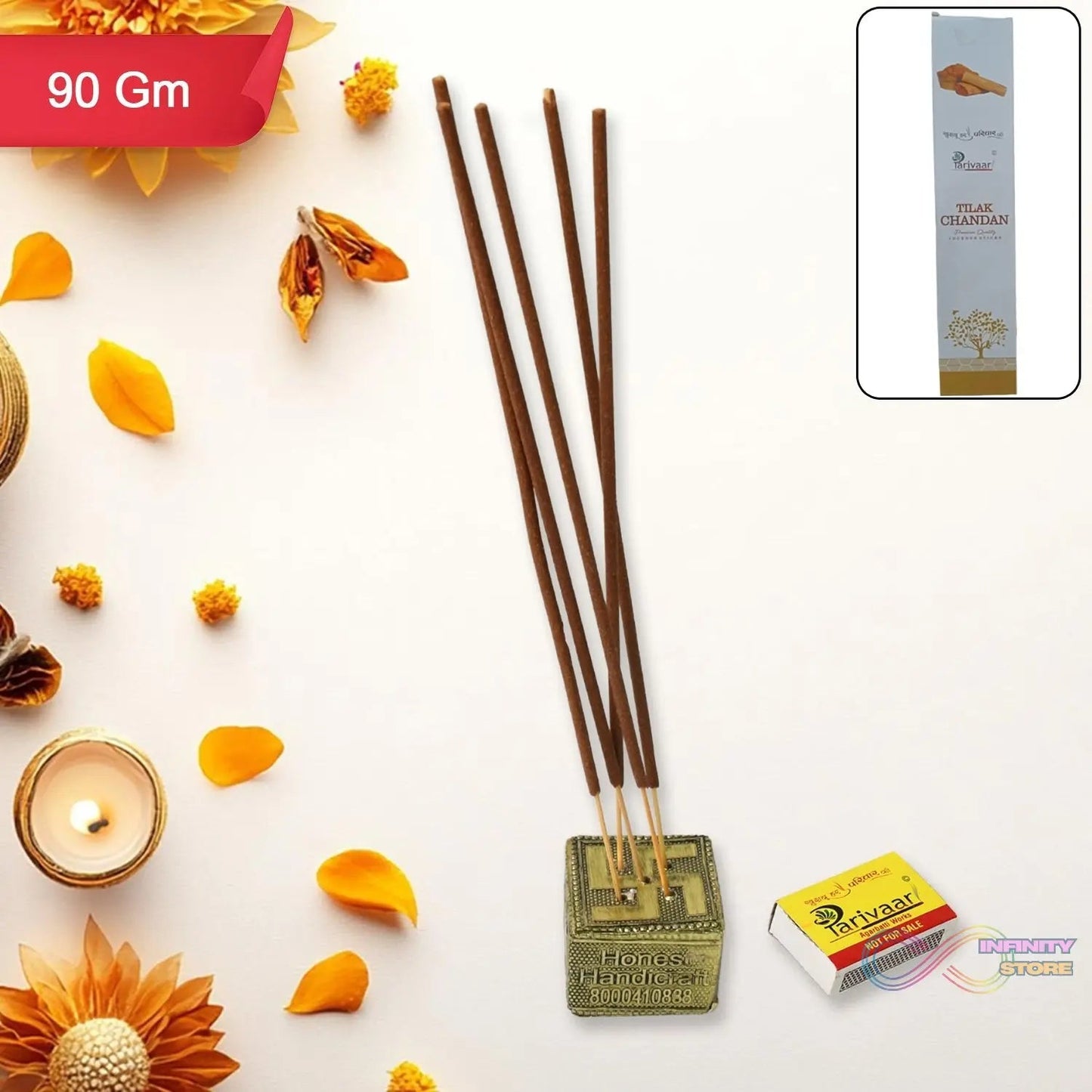 Mix Flavour Incense Sticks / Agarbatti (90 GM With Machis / Mix 1 Packet) - infinityexculsivestore.com