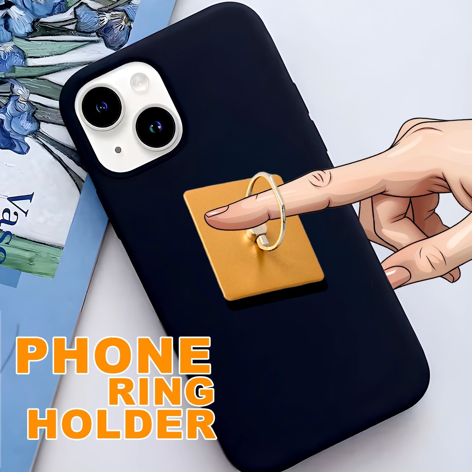 Mobile Phone Finger Stand, 360°Rotation Phone Ring Stand Holder, Kickstand Hand Finger Grip (1 Pc) - infinityexculsivestore.com