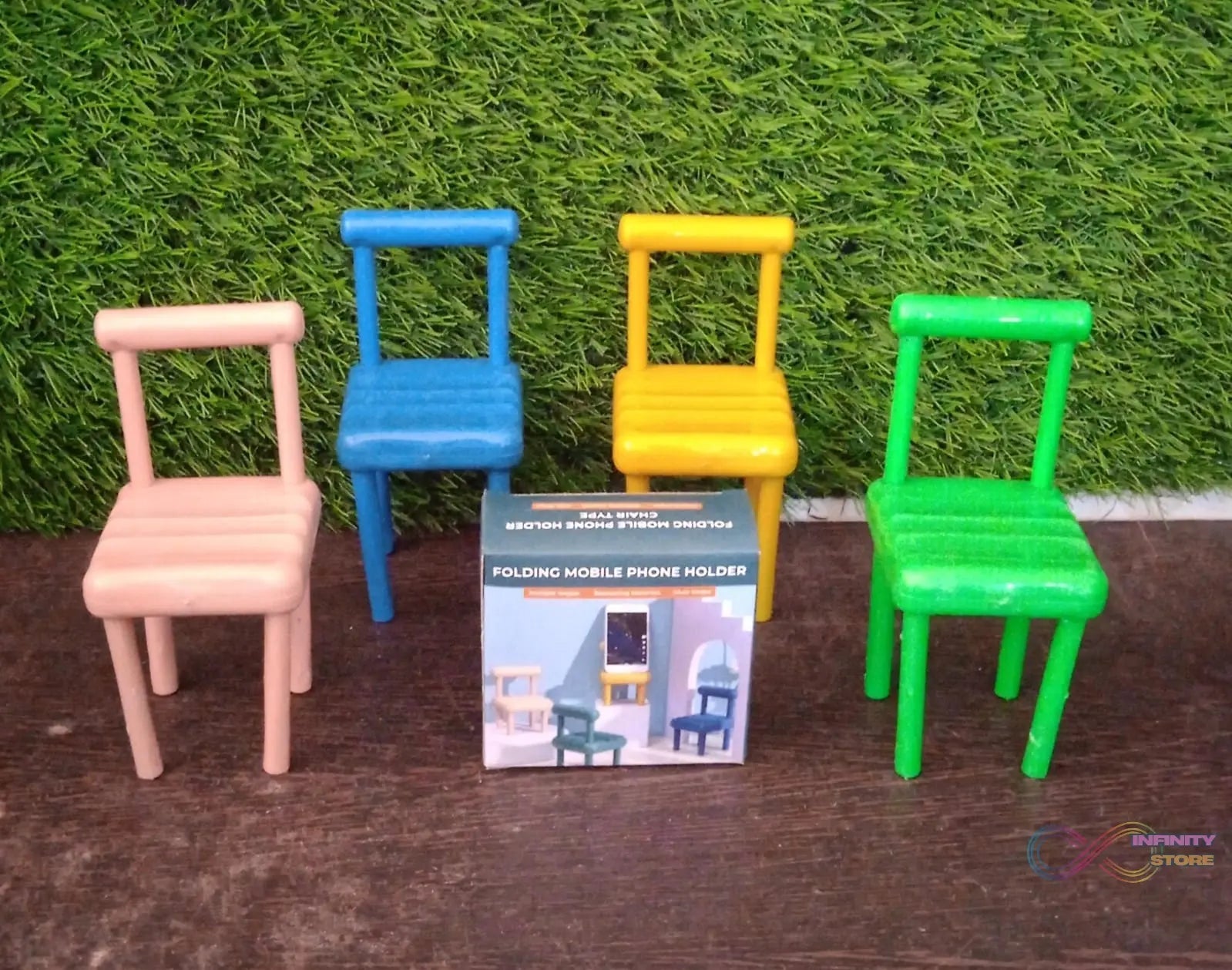 Mobile Phone Holder, Mini Chair Cell Phone Stand, Portable Smartphone Dock, Cellphone Holder for Desktop Design Compatible with All Mobile Phones (1 Pc) - infinityexculsivestore.com