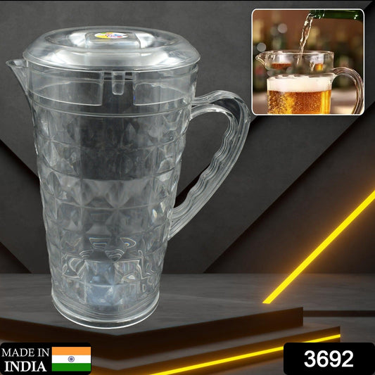 Mocktail Pet Jug Plastic Jug With lid, Drinking Beverage Jag, Transparent Tableware Reusable BPA Free, Plastic Water jug for Home use, Perfect for Home, Restaurants - infinityexculsivestore.com