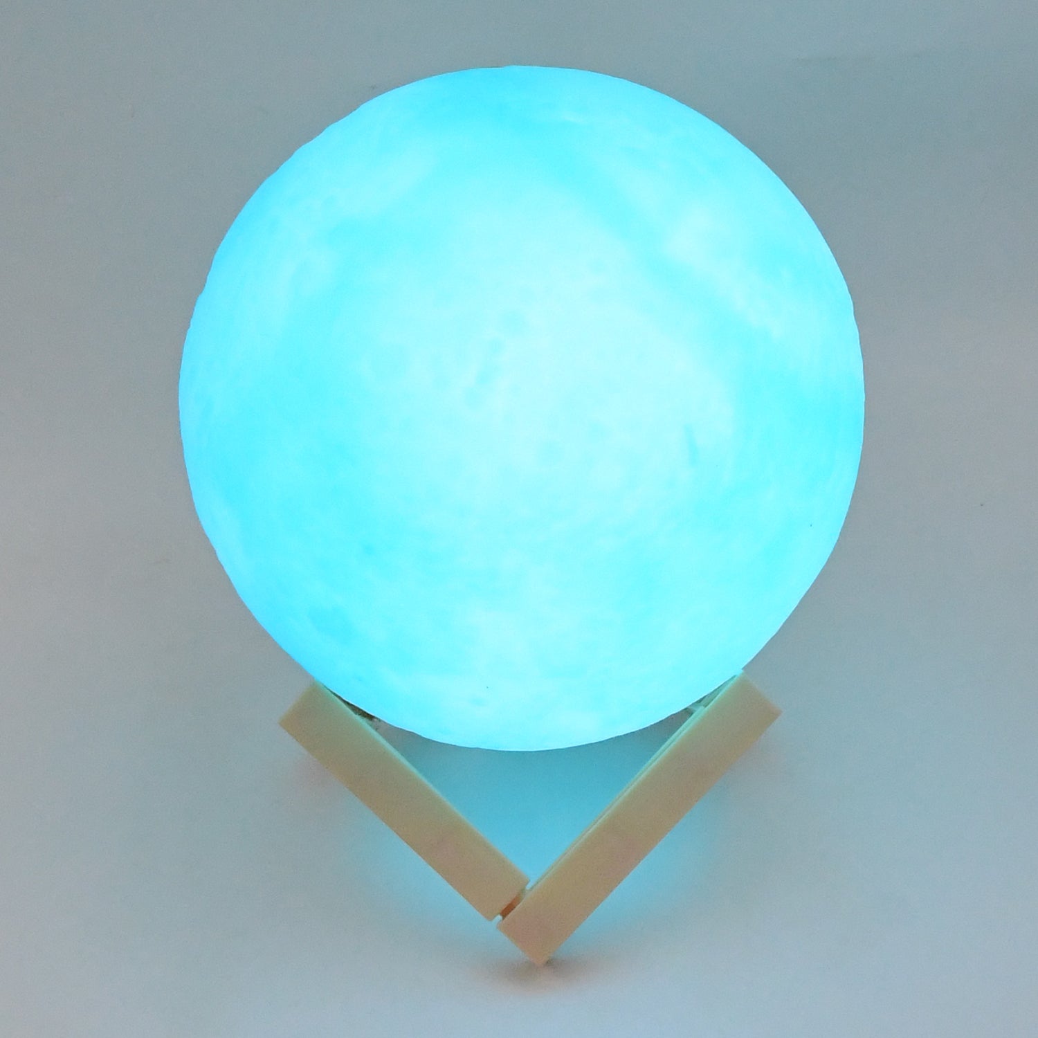 Moon Night Lamp Blue Color with Plastic Stand (15 x12 Cm / 1 Pc) - infinityexculsivestore.com