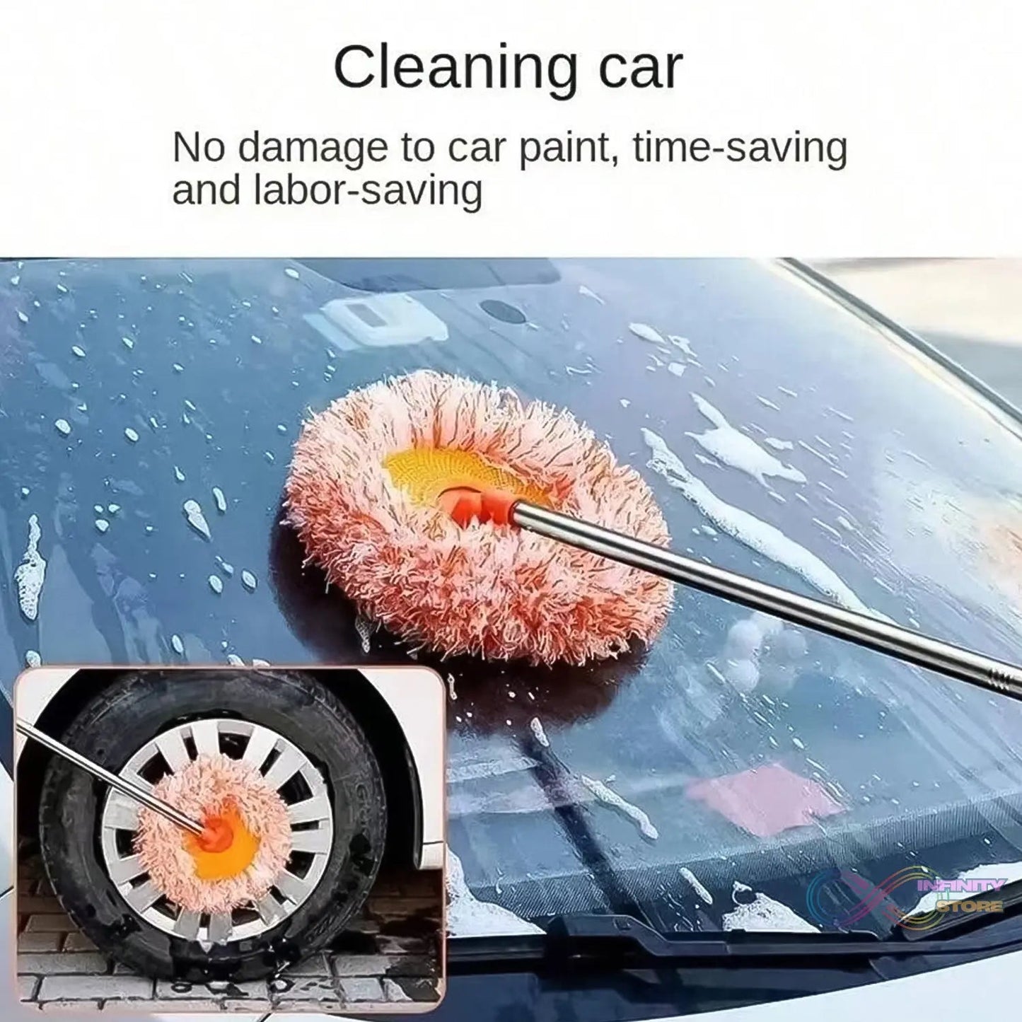 Mop Cleaning Mop Rotatable Spin Mop (110 CM / 1 Pc) - infinityexculsivestore.com