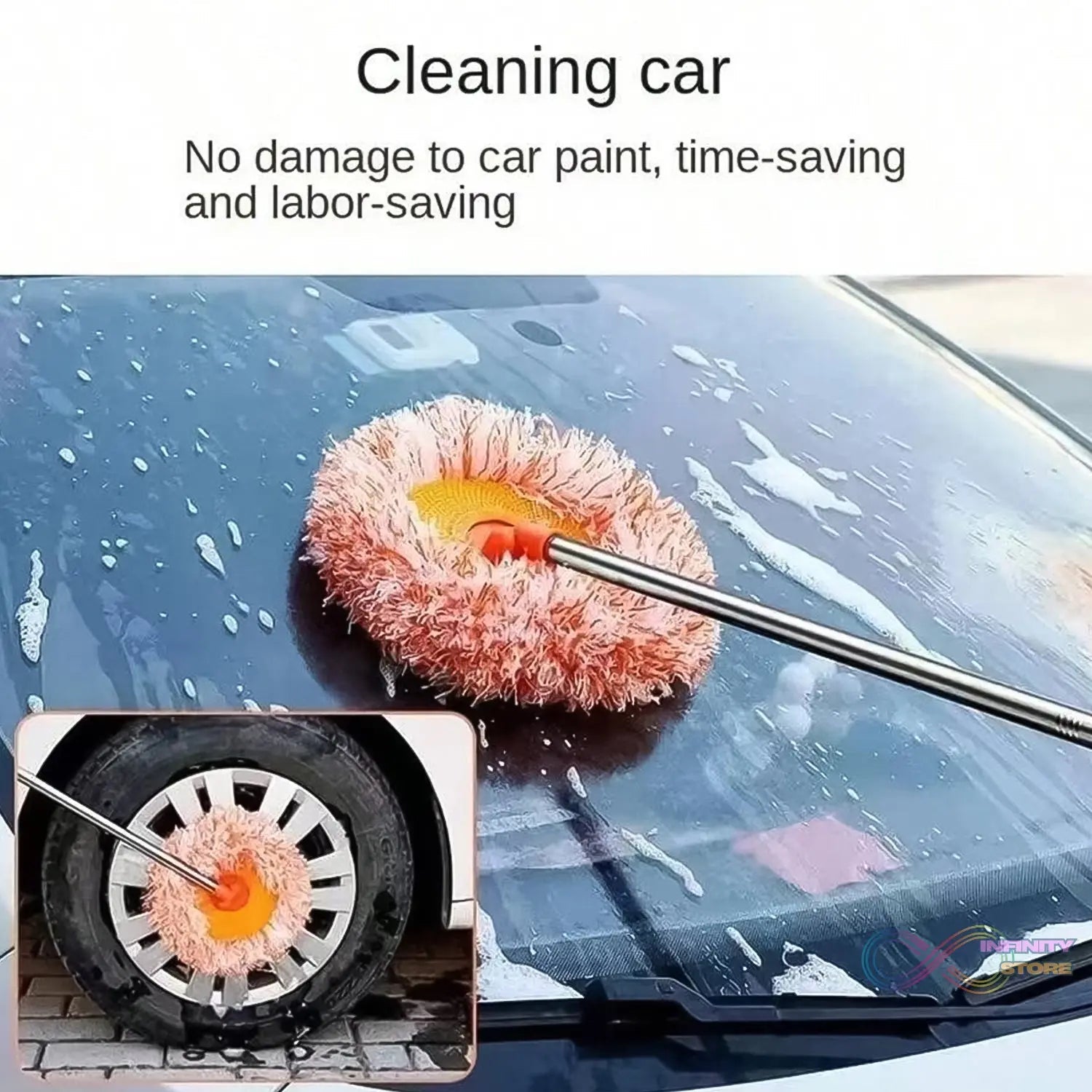 Mop Cleaning Mop Rotatable Spin Mop (110 CM / 1 Pc) - infinityexculsivestore.com