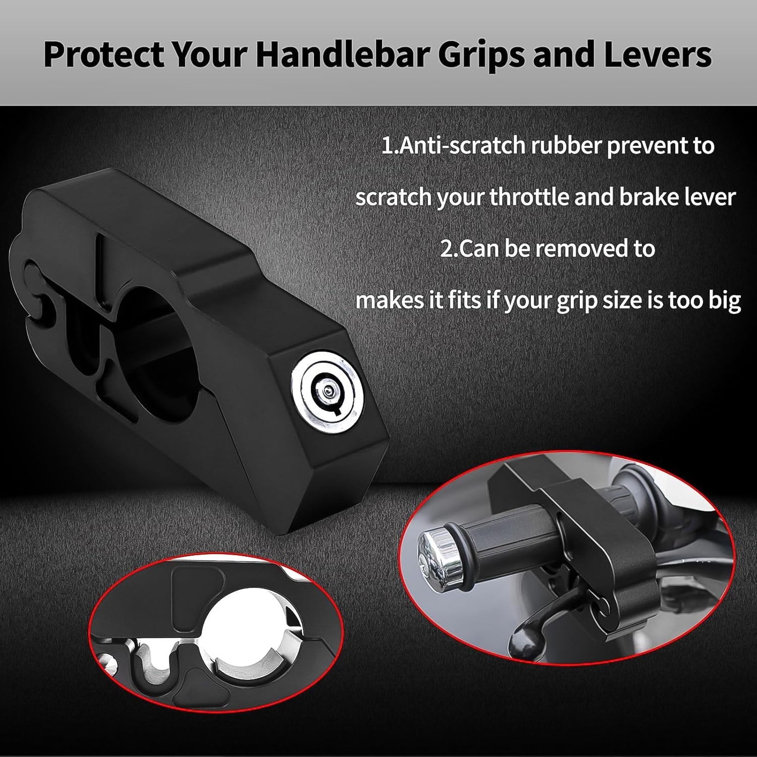 Motorcycle Grip Lock Universal Motorcycle Handlebar Throttle Grip Security Lock - infinityexculsivestore.com