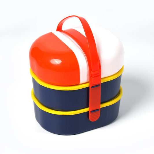 Mr. Chef Smart Lunch Box Capsule shape strap - on lunch box with water bottle and handle - infinityexculsivestore.com