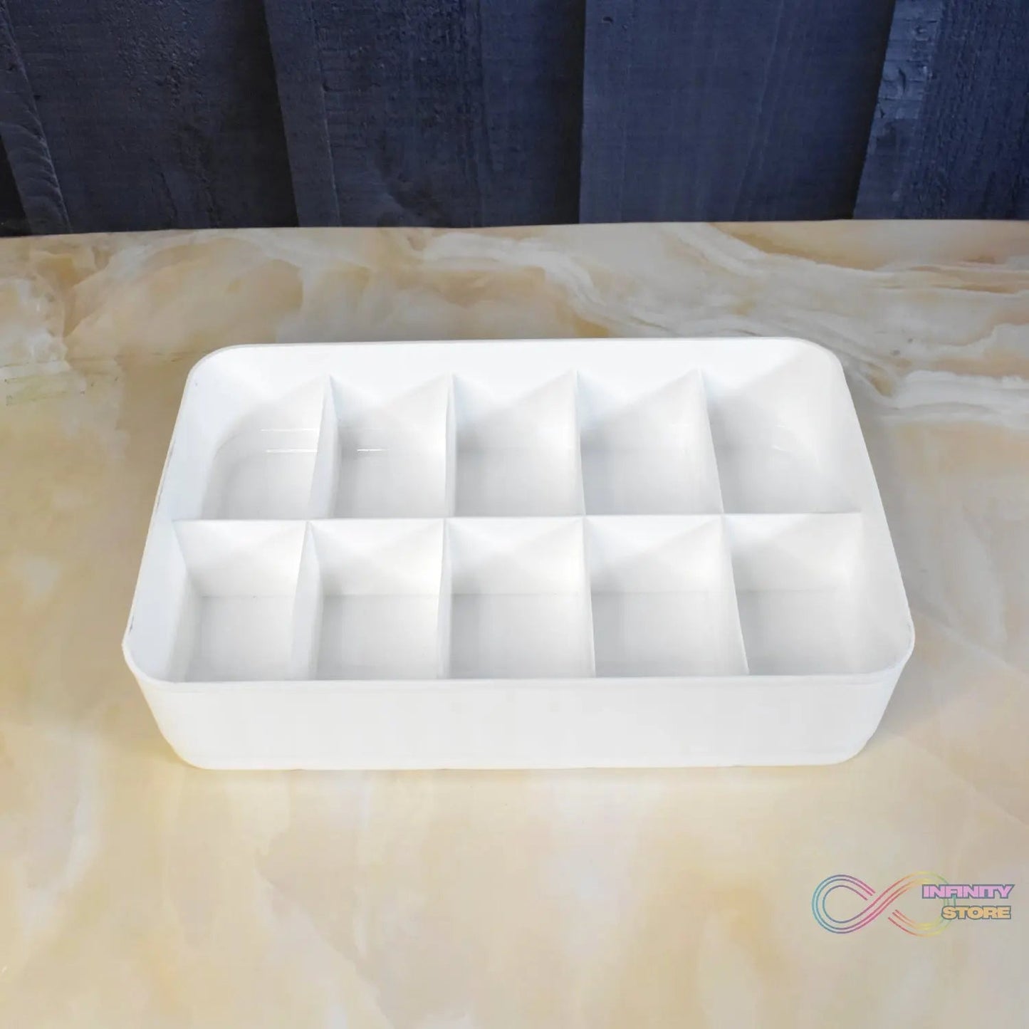Multi - Function Desktop Drawer Storage Box 10 Grid Underwear Socks Box (2 Pc Set) - infinityexculsivestore.com