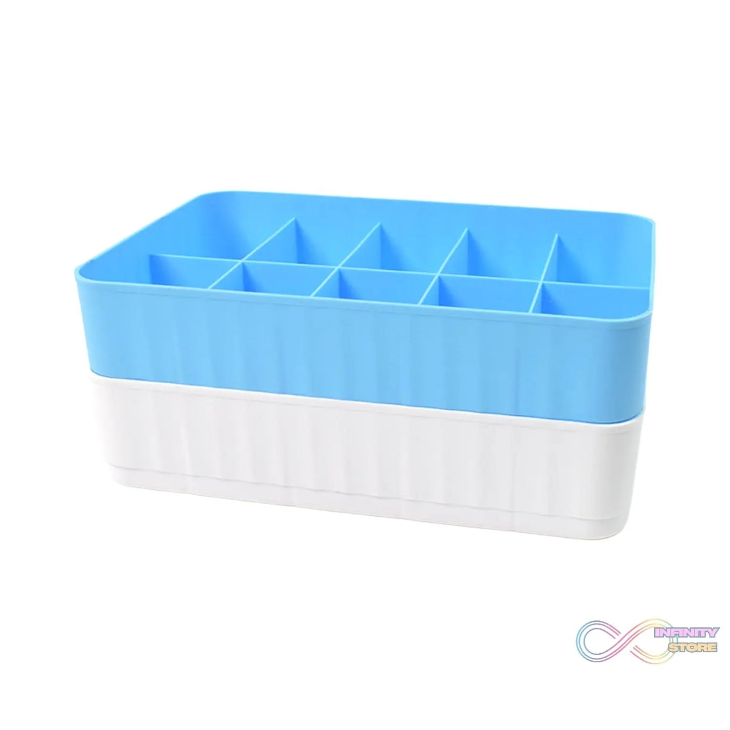 Multi - Function Desktop Drawer Storage Box 10 Grid Underwear Socks Box (2 Pc Set) - infinityexculsivestore.com