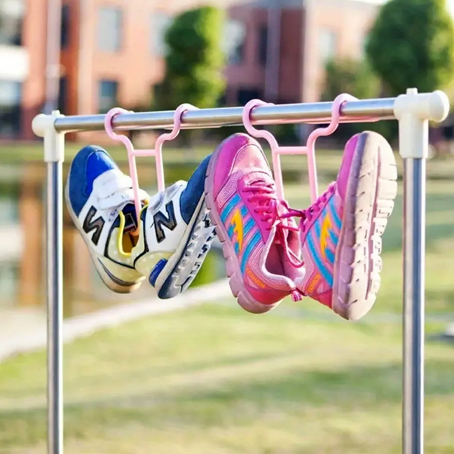 Multi - Function Shelf Drying Rack Shoe Rack Stand Hanger Shoes Hanging Storage Wardrobe Organizer Rack, Shoe Organizer Stand Closet Shoe Organizer Shoe Holder (2 Pc Set) - infinityexculsivestore.com