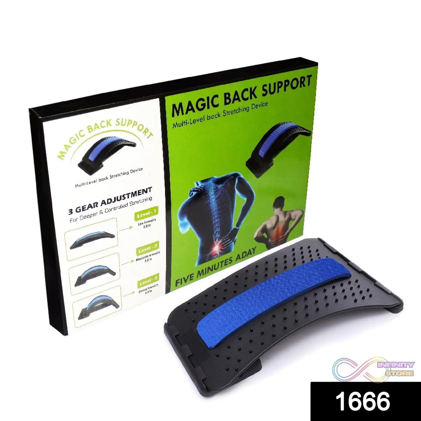 Multi - Level Back Stretcher Posture Corrector Device For Back Pain Relief - infinityexculsivestore.com