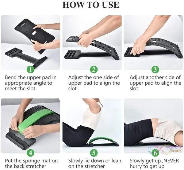 Multi - Level Back Stretcher Posture Corrector Device for Back Pain - infinityexculsivestore.com