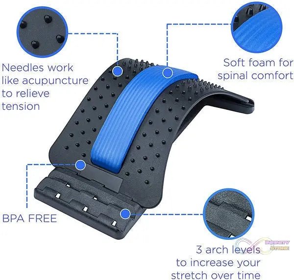 Multi - Level Back Stretcher Posture Corrector Device for Back Pain - infinityexculsivestore.com