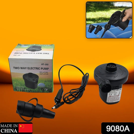 Multi - Purpose Electric Air Pump Without Valve Adaptors for Quickly Inflates/Deflates Sofa, Bed, Swimming Pool Tubes, Toys, Air Bags - infinityexculsivestore.com