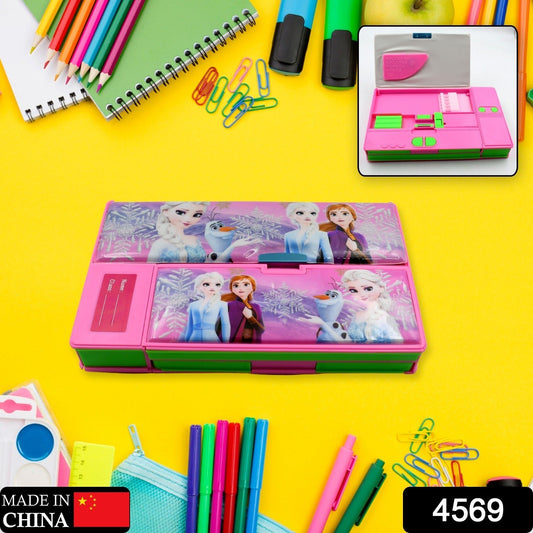 Multi Purpose Gadget Jumbo Pencil Box Compass With Calculator Jumbo 2 Side Slot Geometry Box Compass Use School , Traveling & Studio - infinityexculsivestore.com