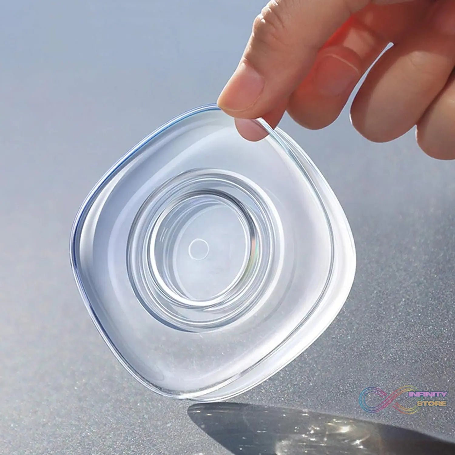 Multi Purpose Square Super Gel Pads for Holding Mobile & Spiral Cable Protector (1 Pc) - infinityexculsivestore.com