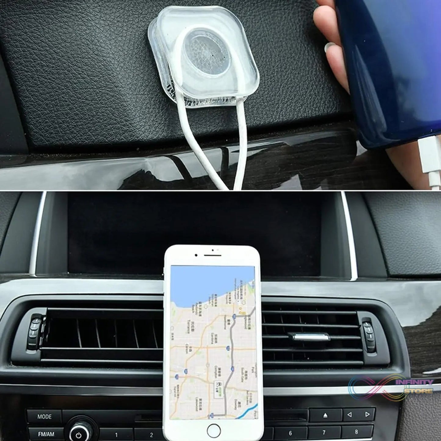 Multi Purpose Square Super Gel Pads for Holding Mobile & Spiral Cable Protector (1 Pc) - infinityexculsivestore.com