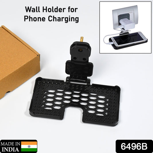 Multi - Purpose Wall Holder Stand for Charging Mobile (Black) - infinityexculsivestore.com