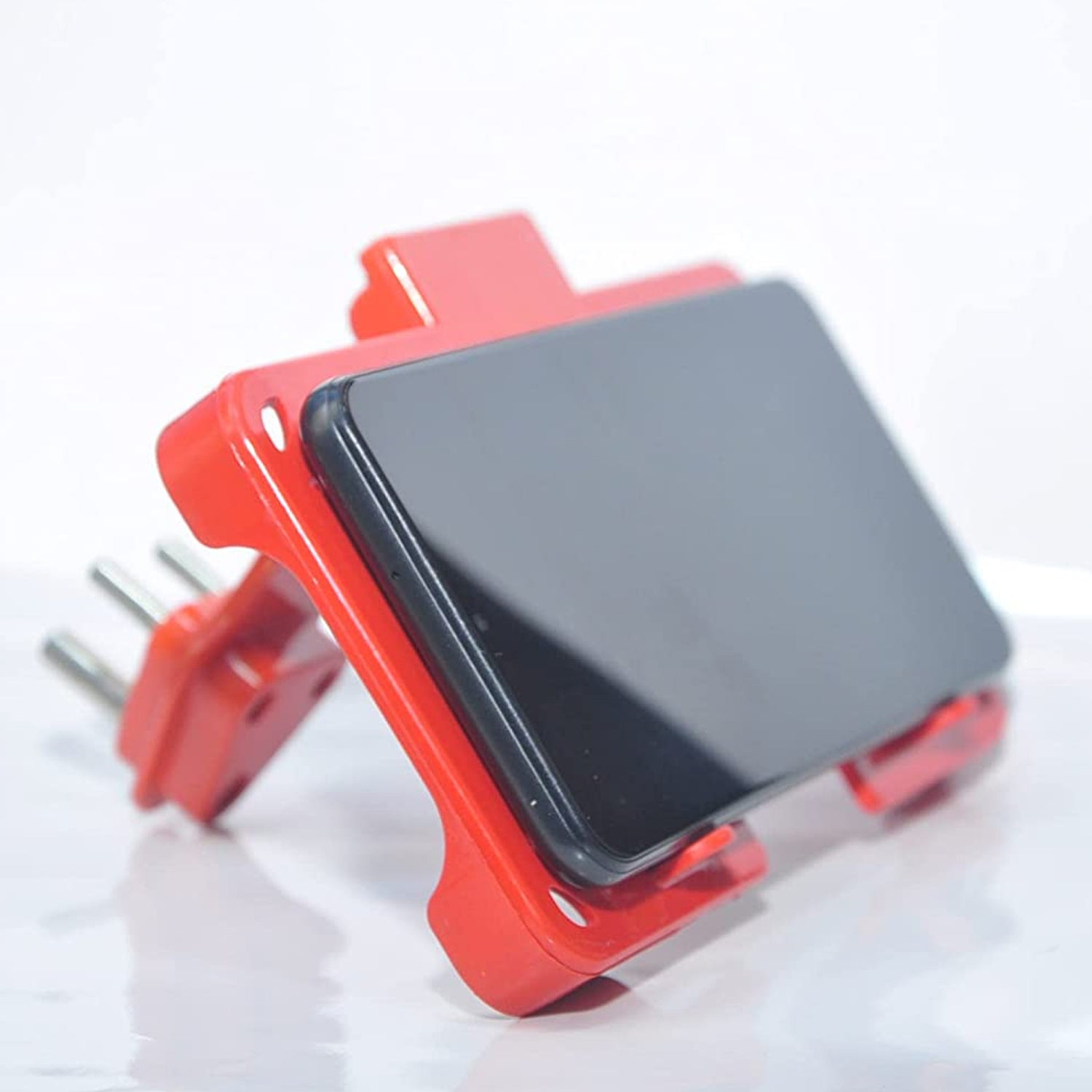Multi - Purpose Wall Holder Stand for Mobile Charging (Red) - infinityexculsivestore.com