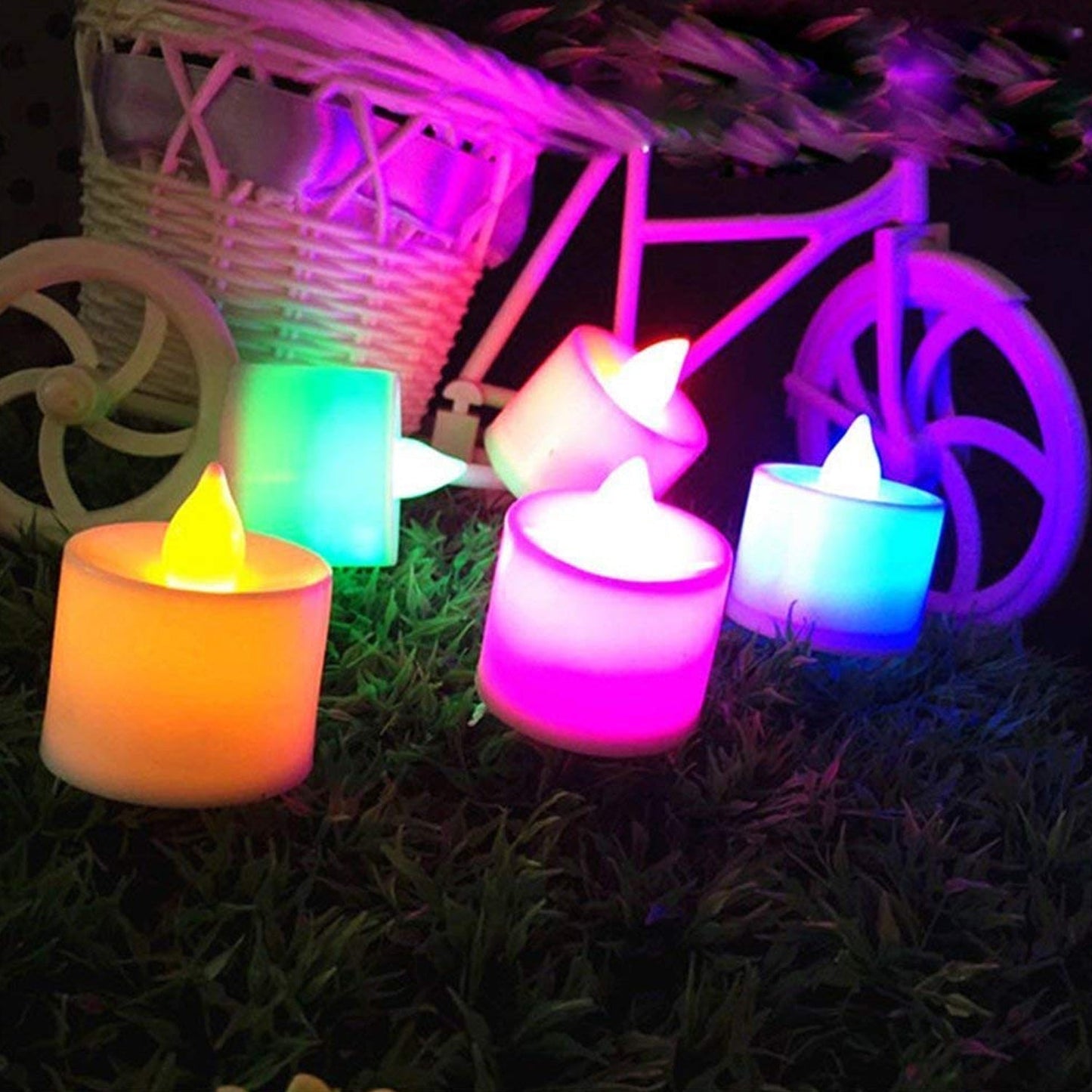 Multicolor LED Tealights Candles (24 Pack): Festive Decorations - infinityexculsivestore.com