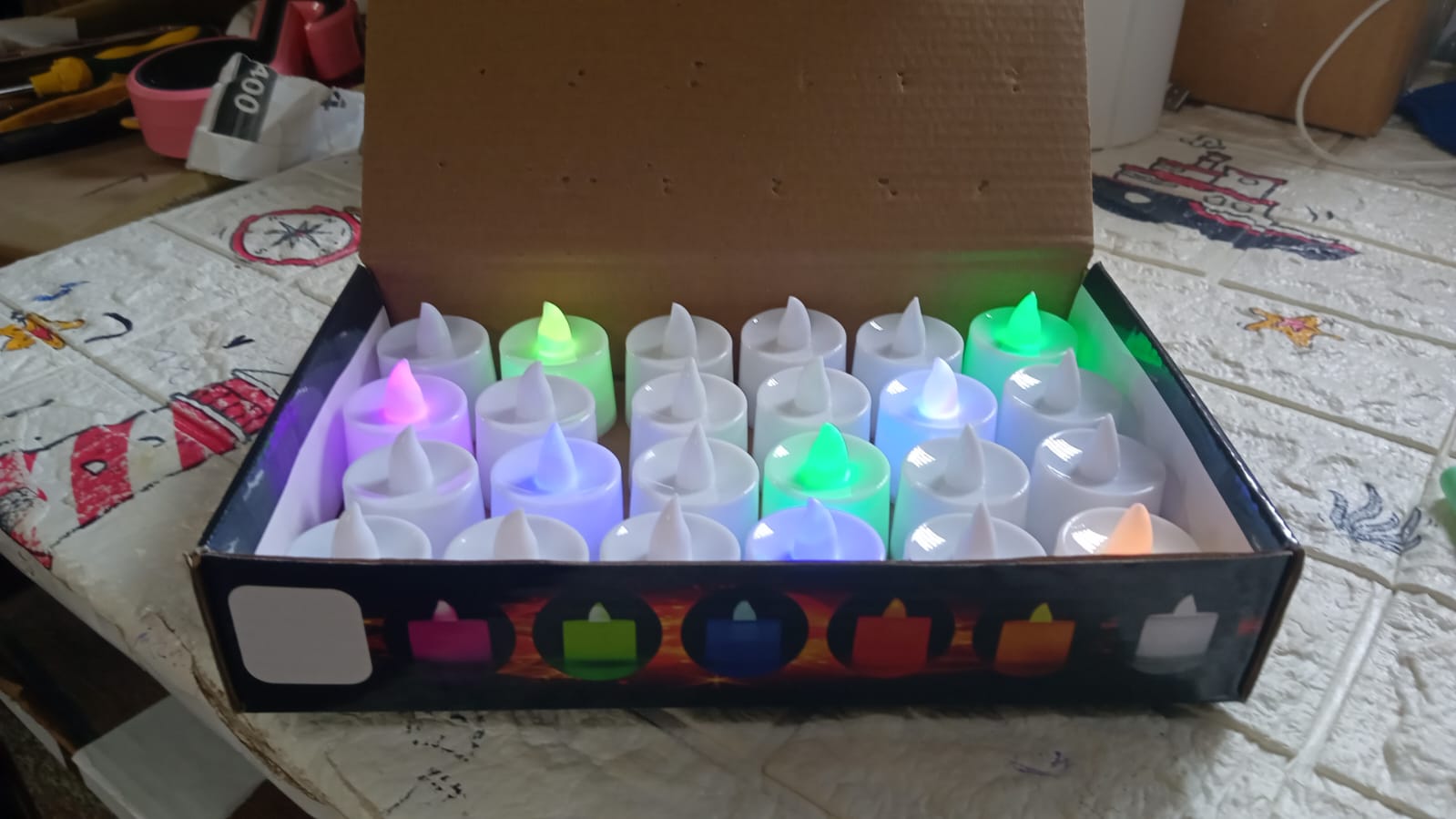Multicolor LED Tealights Candles (24 Pack): Festive Decorations - infinityexculsivestore.com
