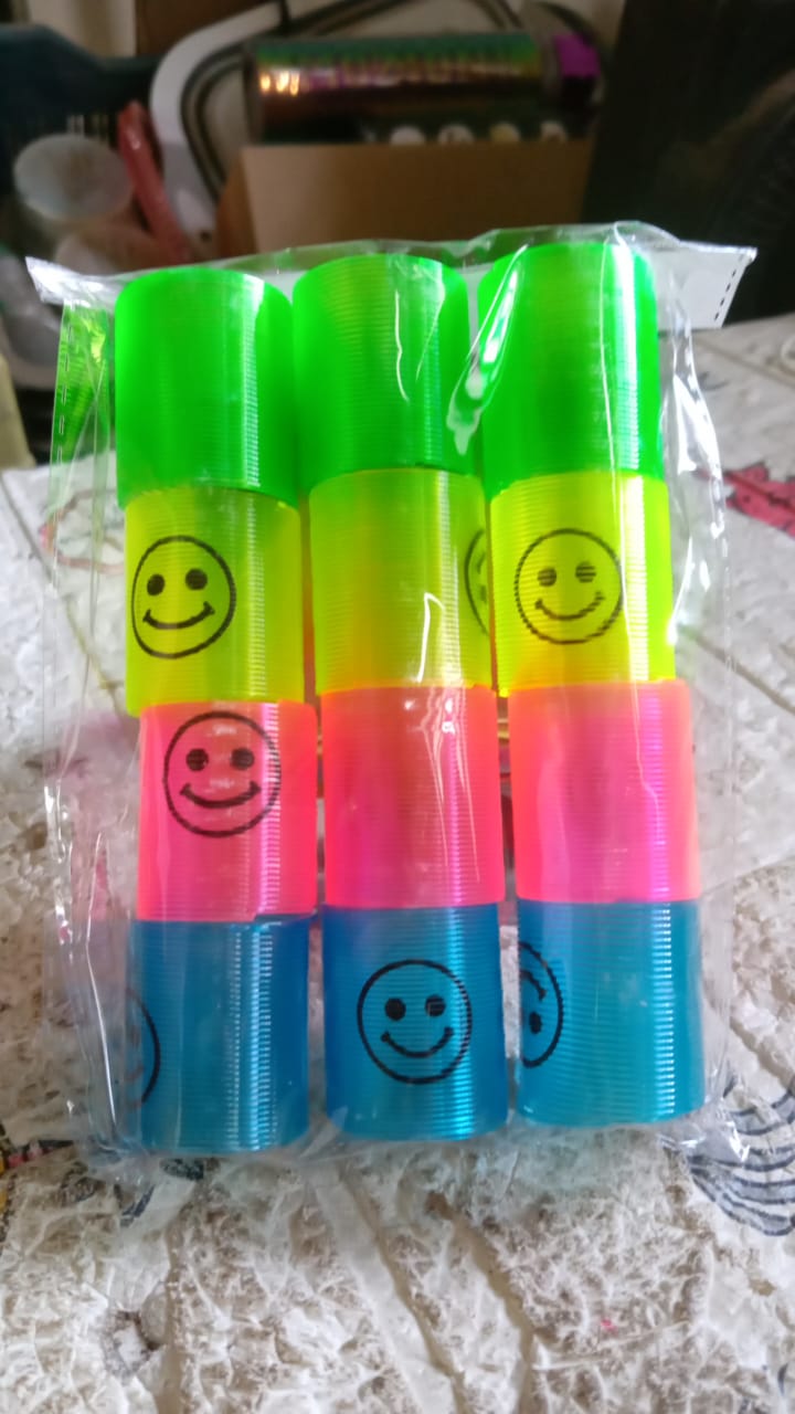 Multicolor Magic Smiley Spring, Spring Toys, Slinky, Slinky Spring Toy, Toy for Kids for Birthdays, Compact and Portable Easy to Carry (12 Pcs Set) - infinityexculsivestore.com