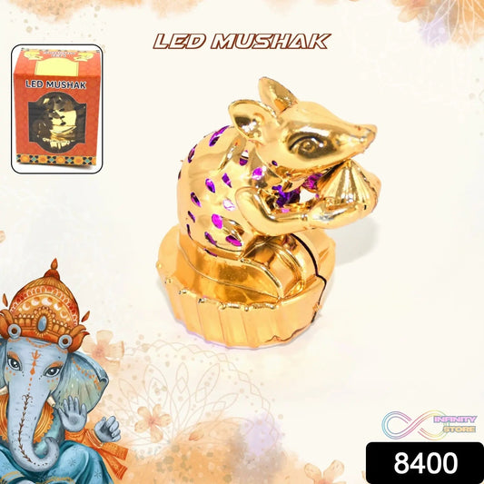 Multicolour LED Mushak / LED Mooshak for Ganpati Decorations (1 Pc) - infinityexculsivestore.com